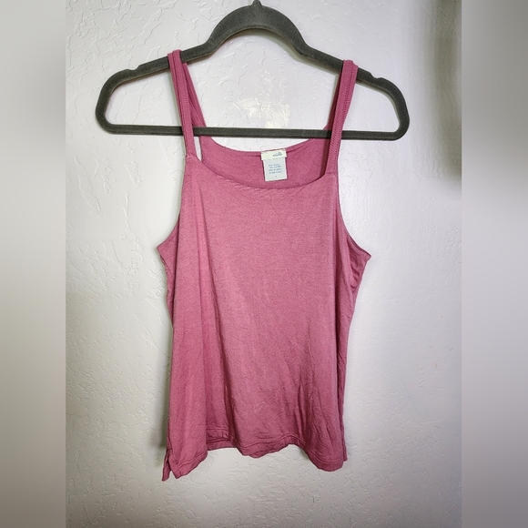 Odille Anthropologie Mauve Double Layered Tank Top Size Medium - Picture 1 of 6